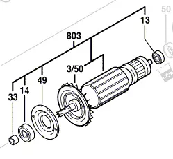 Induit BOSCH réf. 3 604 010 071